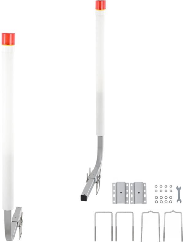 Mophorn 1,17 m Bootsanhänger-Führung mit LED-Leuchten, 2 rostfreie verzinkte Stahlstangen mit PVC für Ski-, Angel- und S...