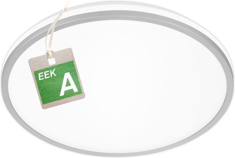 Pulap a eek a led Deckenlampe, eek a, 50.000h Licht, Indirektes Licht, Neutralweißes Licht, Chrom-Matt, Ø33 x 6 cm - Bri...