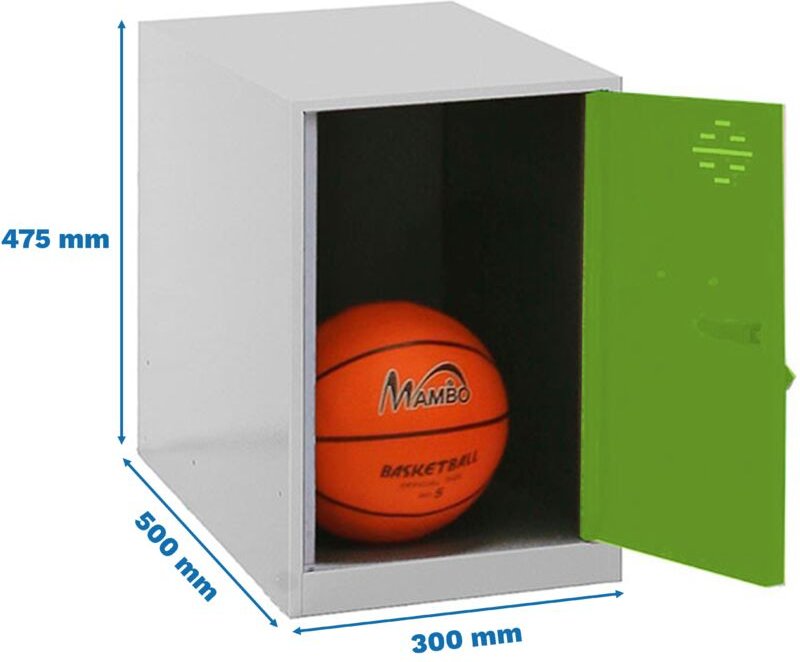 Simonrack Simonlocker Metallschrank Grau und Grün
