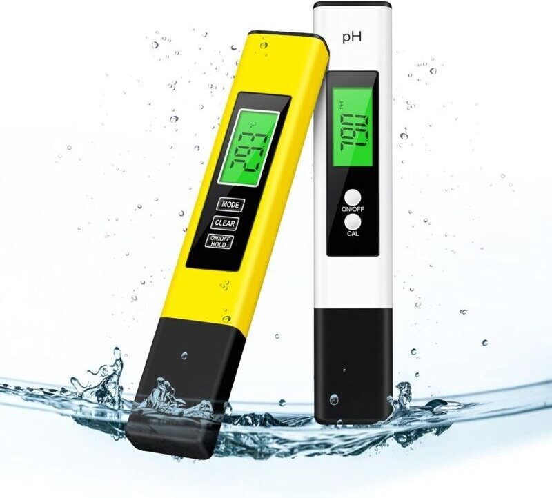 pH-Tester für Schwimmbäder, elektronischer Wasserqualitätsmesser pH/TDS/EC/Temperatur für Schwimmbäder, Aquarien, Pflanz...