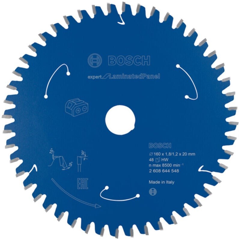 Akku-Kreissägeblatt Expert for Laminated Panel, 160 x 1,8/1,2 x 20, 48 Zähne - Bosch