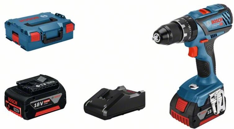 Bosch Akku-Schlagbohrschrauber gsb 18V-28 mit 2x 4,0 Ah Akku + Lader in l-boxx