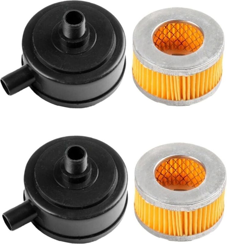 2er-Pack geräuschloser Luftkompressorfilter, Luftkompressor-Ansaugfilter, Schalldämpfer, Geräuschreduzierer, Luftfilter,...