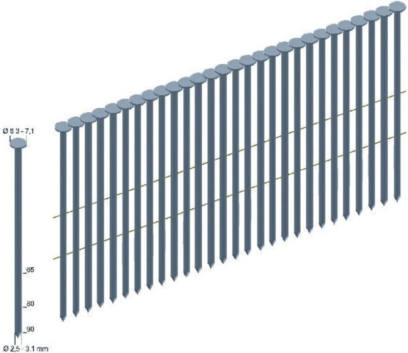 Prebena Coilnägel, 7200 Stk. CNW25/65BK