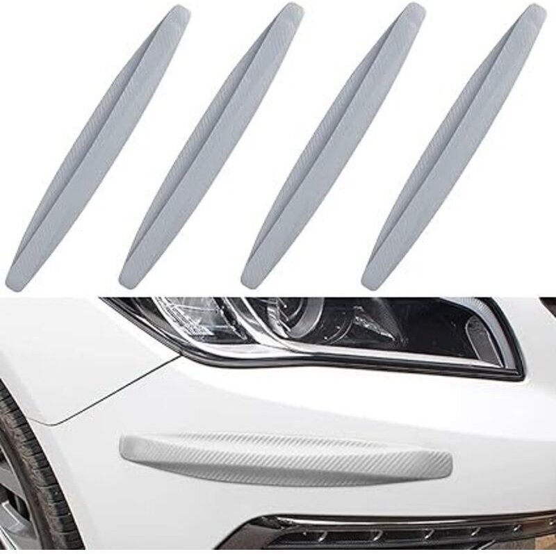 Universeller Stoßstangenschutz aus Gummi, 4-teilig, flexibler Schutz für vordere und hintere Stoßstangen, Kratzschutz, r...