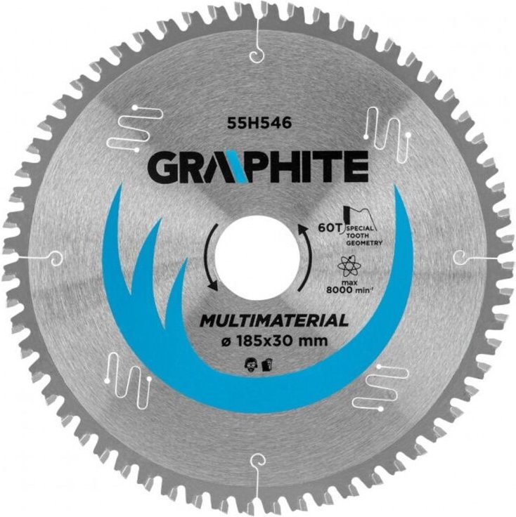 Kreissägeblatt, Hartmetall, 185 x 30 mm, 60 Zähne, Universal