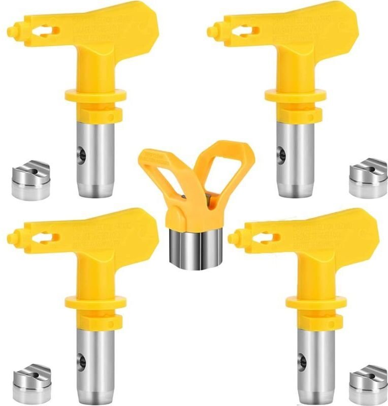 Set mit 4 Farbpistolendüsen, reversible Düsen für Airless-Farbpistolen (209, 415, 519, 619)