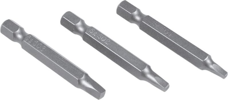 3Pcs 50Mm 1/4 Zoll Hex Quadrat Bits Schraubendreher S2 Legierung Stahl Magnetische Set Hand Werkzeuge