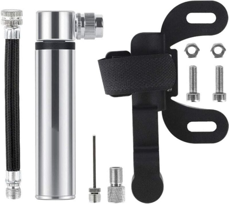 120 psi High Pressure Aluminum Alloy Mini Portable Bike Pump Compatible with and for Road Bike, Mountain Bike and Sports...