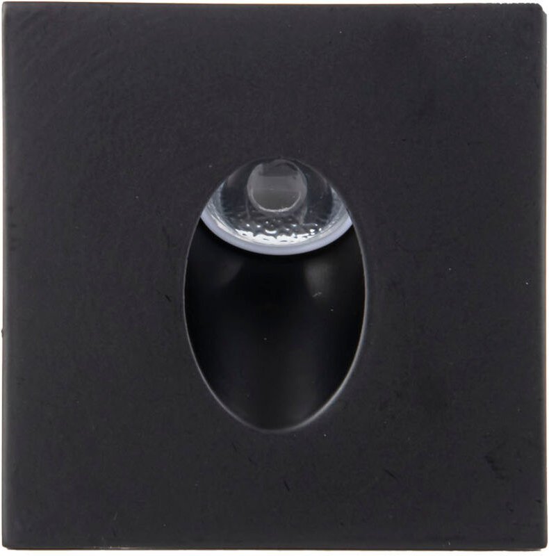 LED Einbauleuchte Wand Quadratisch Adam 3000K Schwarz Warmweiß