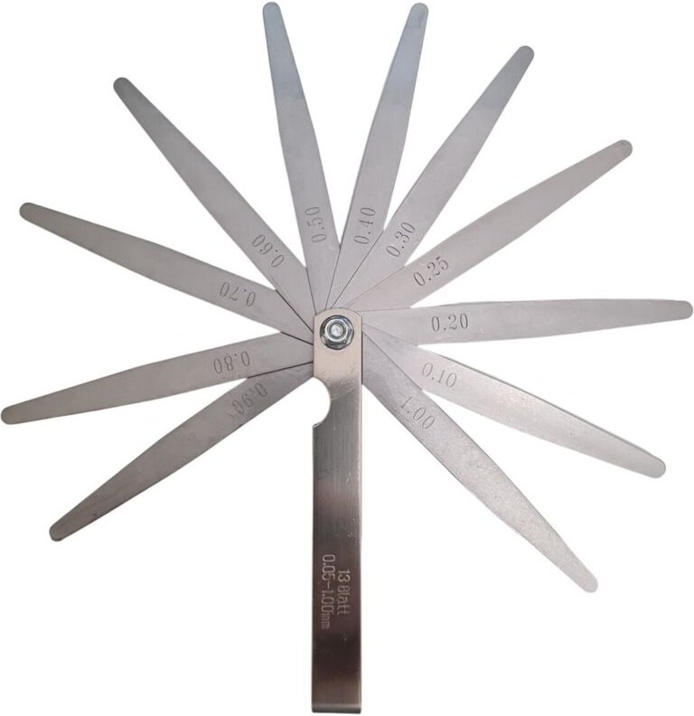 Präzisions-Ventilfühlmesser13stahl-Fühlmesserblätter0,05-1,00mm