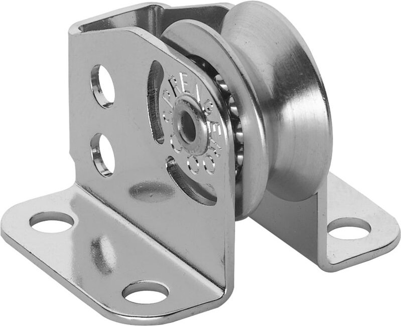 Umlenkrolle mit Kugellager Micro xs i Wälzlager aus Edelstahl für 4mm Drahtseil i Seilrolle mit Befestigungslöcher, Umle...