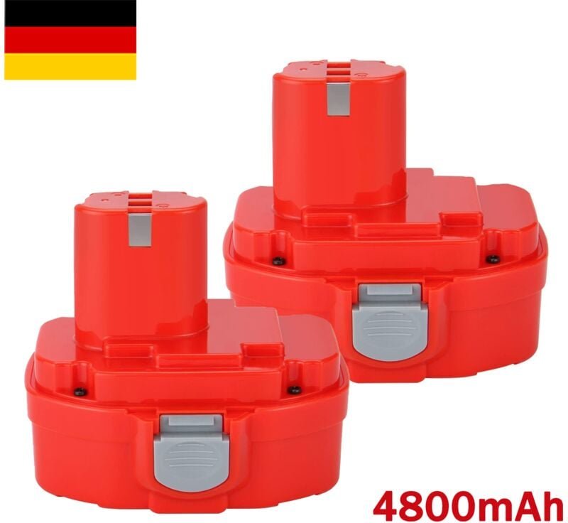 Pdstation - 2 Packung 1822 18V 4800mAh Akku Ersatz für Makita PA18 1822 1823 1834 1835 192826-5 192827-3 192829-9 193140...
