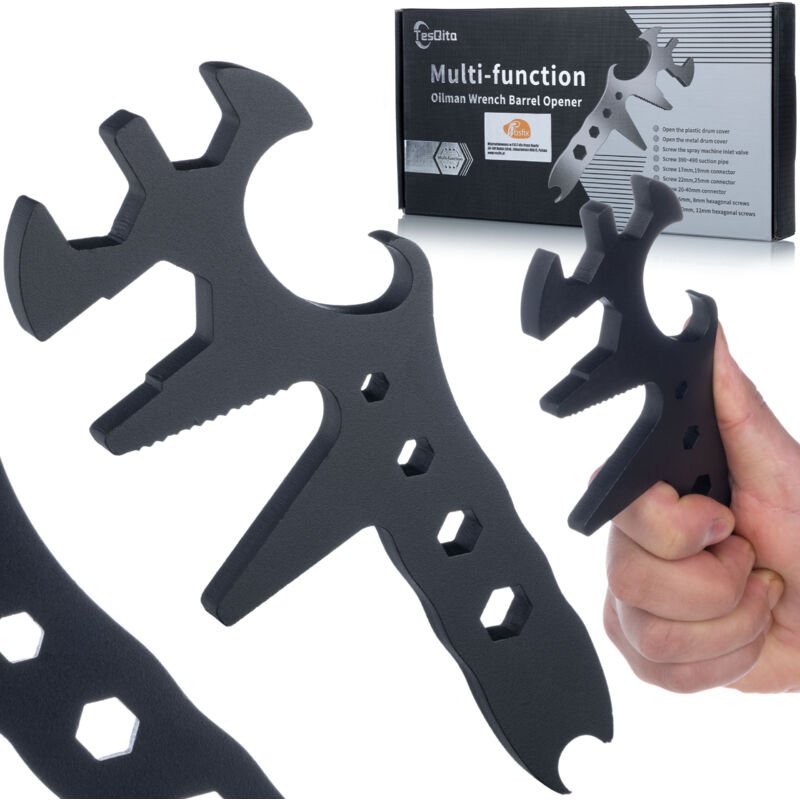 Rosfix Multischlüssel für Farbspritzgerät – Gusseisen, 402 g Für Düse, Schutz, Schlauch, Farbdeckel, Ventil Ergonomisch ...