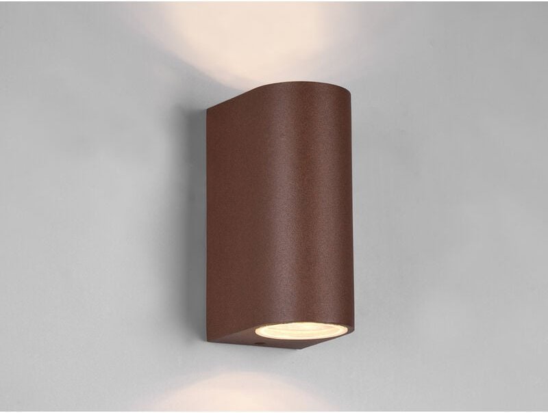 Trio - Runde Außenwandleuchte roya Up and Down Rost-Optik, Höhe 15cm