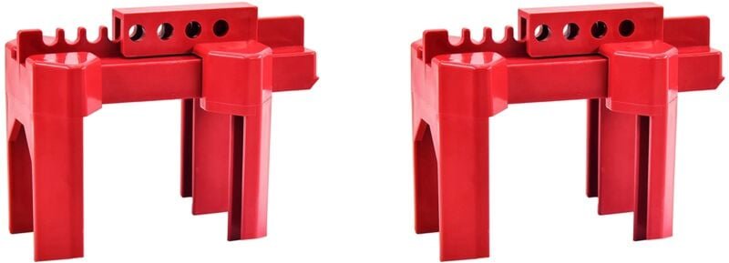 2X Kugelhahnverriegelung, Verstellbare Kugelhahnverriegelung, Klein, für 1/2 -2-1/2 Außenrohrdurchmesser, Rot