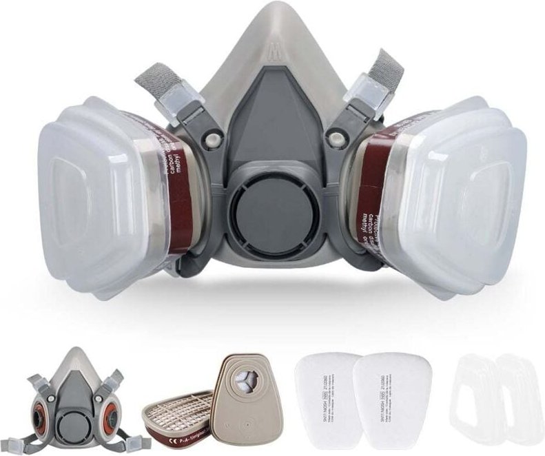 Wiederverwendbare Halbgesichtsbedeckung – 6200 Halb-Atemschutzmaske zum Malen, Staub und Formaldehyd, Schleifen, Poliere...