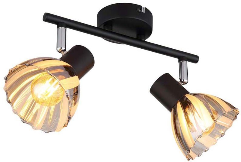 Globo Lighting - Deckenleuchte Deckenlampe Küchenleuchte chrom Glas satiniert beweglich 2 flammig