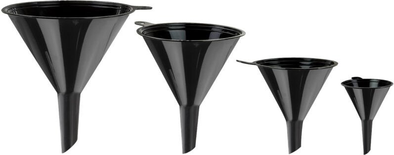 Kunststoff Trichter Set 4 tlg. schwarz Einfülltrichter Öltrichter Trichtersatz