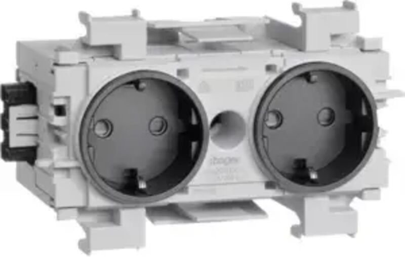 Tehalit Steckdose 2-fach gs frontrastend GS2001 gsw