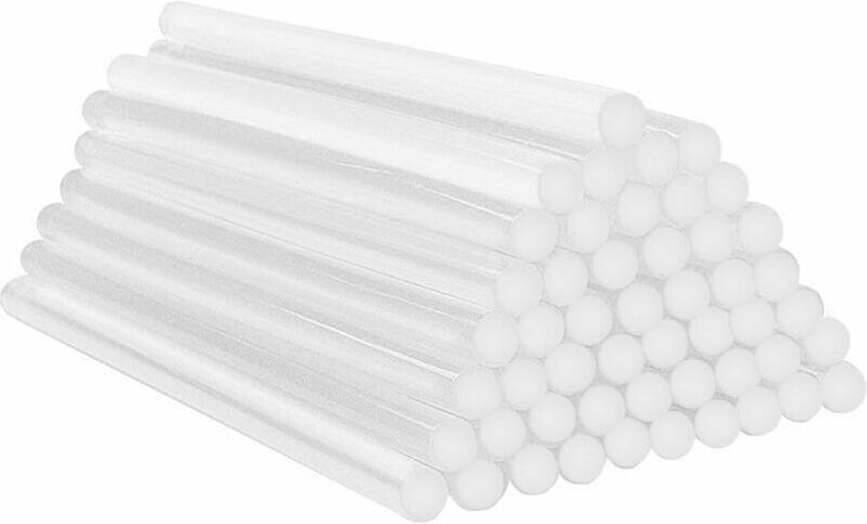 Heißklebestifte, 100 Stück, 7 mm x 150 mm, starker Heißklebestift, Mini-Heißklebepistole, Heißschmelzklebestift für 20 W...