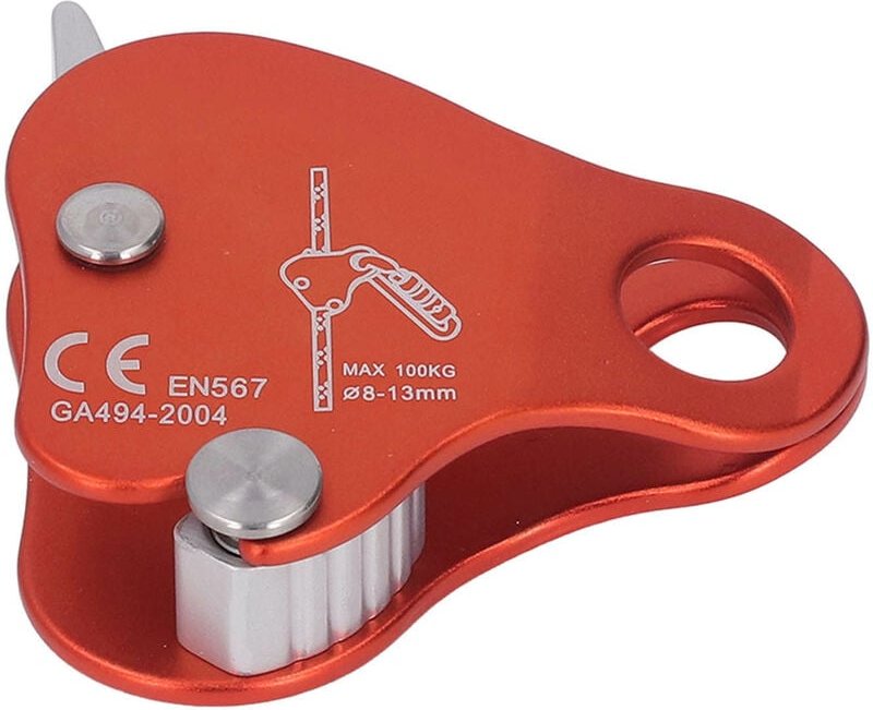 Alomejor Kletterseilgreifer aus Aluminiumlegierung, Selbstsichernde Klettersteigklemme 8-13 Mm Kletterseilgreifstopper f...