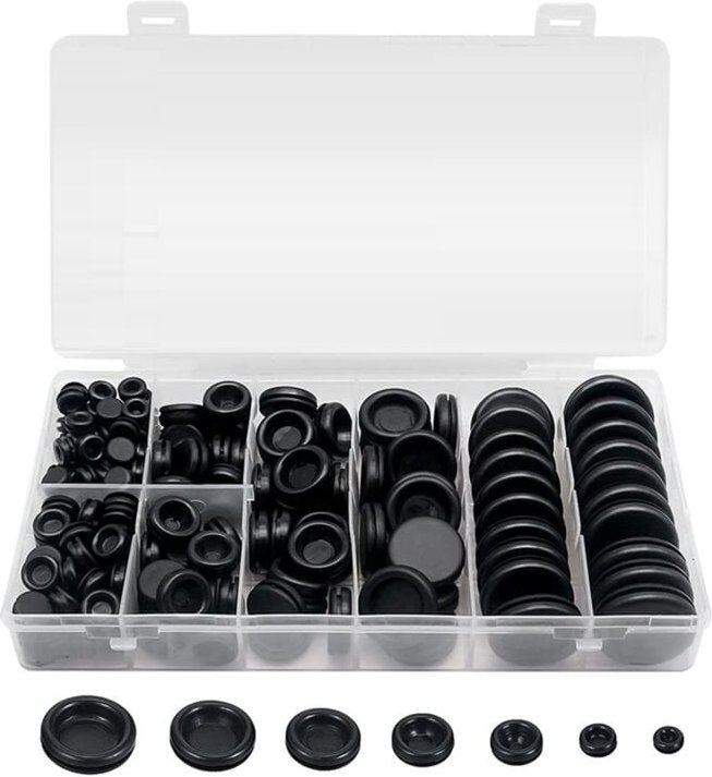 188-Teiliges Sortiment An Geschlossenen Gummitüllen, Firewall-Kabeldurchführungen, Solide Geschlossene Löcher, Stopfen f...