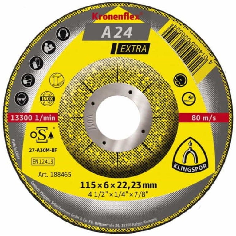 Schruppscheibe gekröpft A24 Extra 115x6mm Klingspor