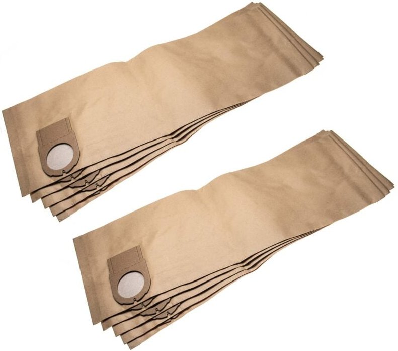 10x Staubsaugerbeutel Ersatz für Metabo 6.31349, 631349000 für Staubsauger - Papier, 67.9cm x 24.15cm, braun - Vhbw