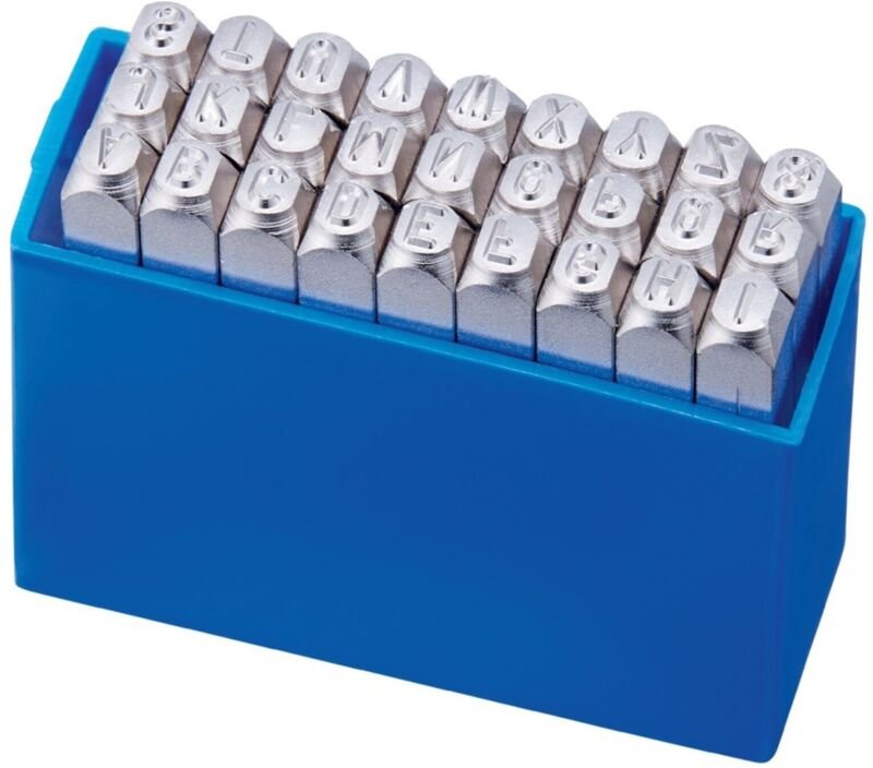 Turnus Schlagbuchstabensatz vernickelt sh 2mm