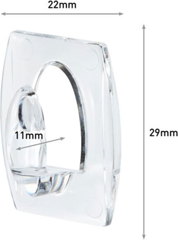 3M - Blister mit 6 kleinen transparenten Kleiderbügeln, 8 Streifen, 225 g, 17006clr, Befehl 3 m