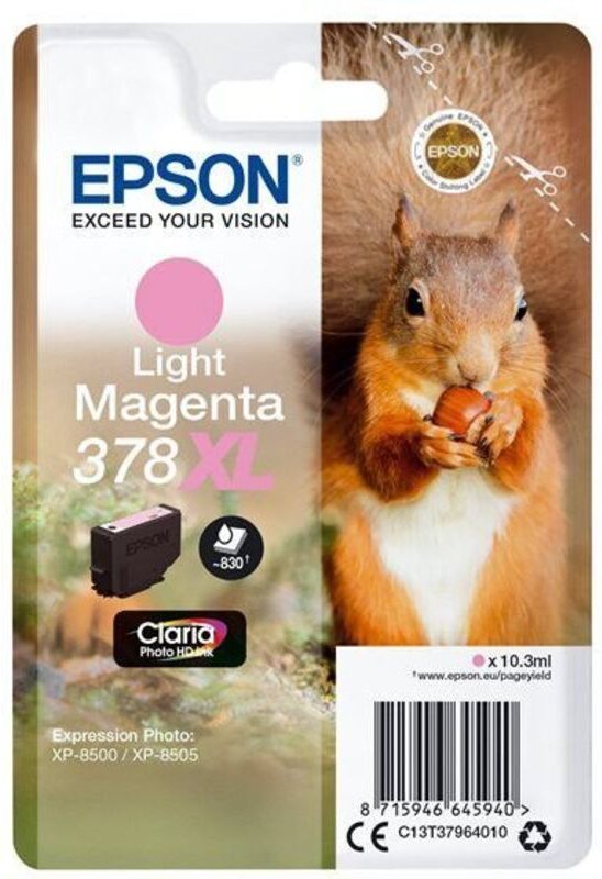 Epson C13T37964010 Druckerpatrone 378XL Light Magenta ca. 830 Seiten (C13T37964010)