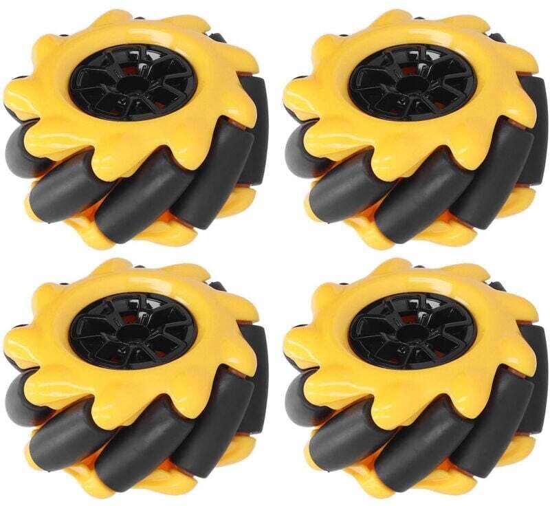 Roboterrad, Mecanum-Rad, omnidirektionales Rad, 48 mm, zwei Paare