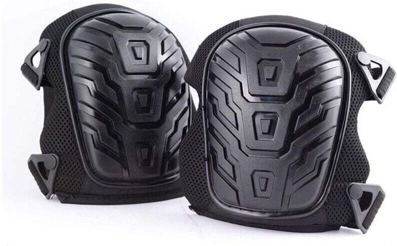 Genouillères professionnelles, coussinet en mousse robuste, coussinet en gel confortable, clips de fixation pour un régl...