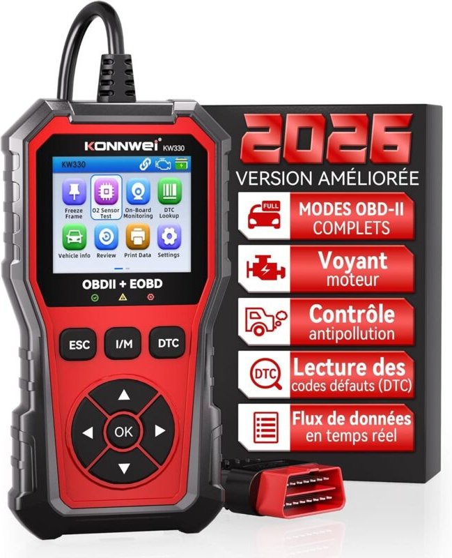 OBD2-Mehrmarken-Kfz-Diagnosegerät, OBD2-Diagnosegerät in Französisch, Französisches Kfz-Diagnosegerät, Motorfehlercode-L...