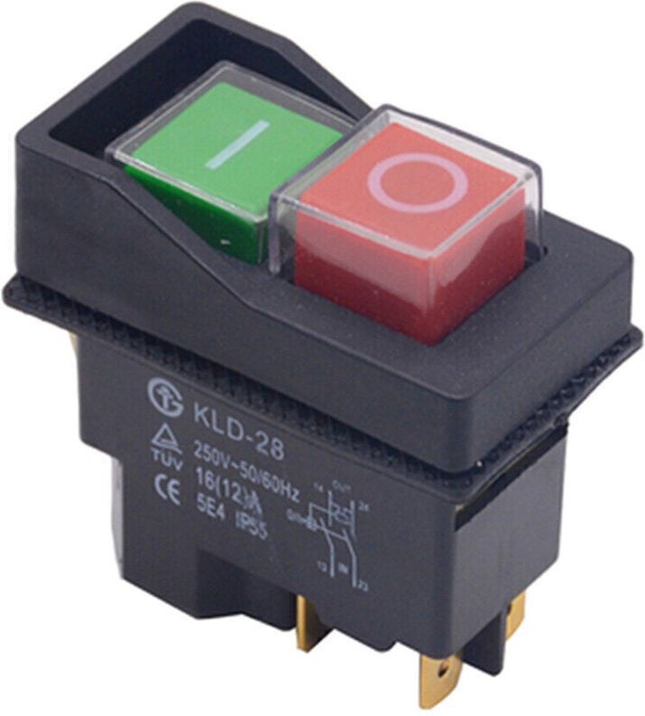 Trade-shop - Ein/Aus-Schalter Hauptschalter Geräteschalter 16A 230V IP55 4 Pins für Holzbearbeitungsmaschinen Metallbear...