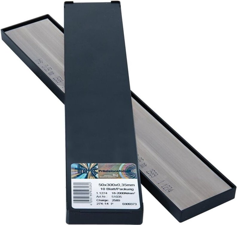 H+s Metallfolien Plattenware rostfrei 50 x 300 x 0,50 mm 10Bl/P