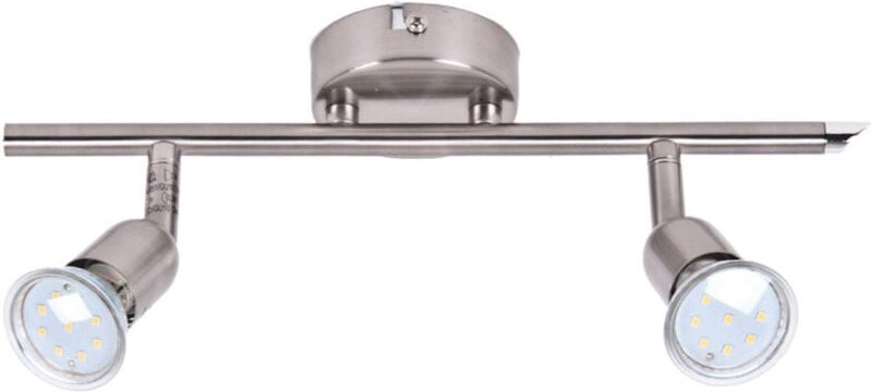 Brilliant 2er Spot Loona eisen 22,5 x 5,5 cm GU10, eisen, warmweiß Spots