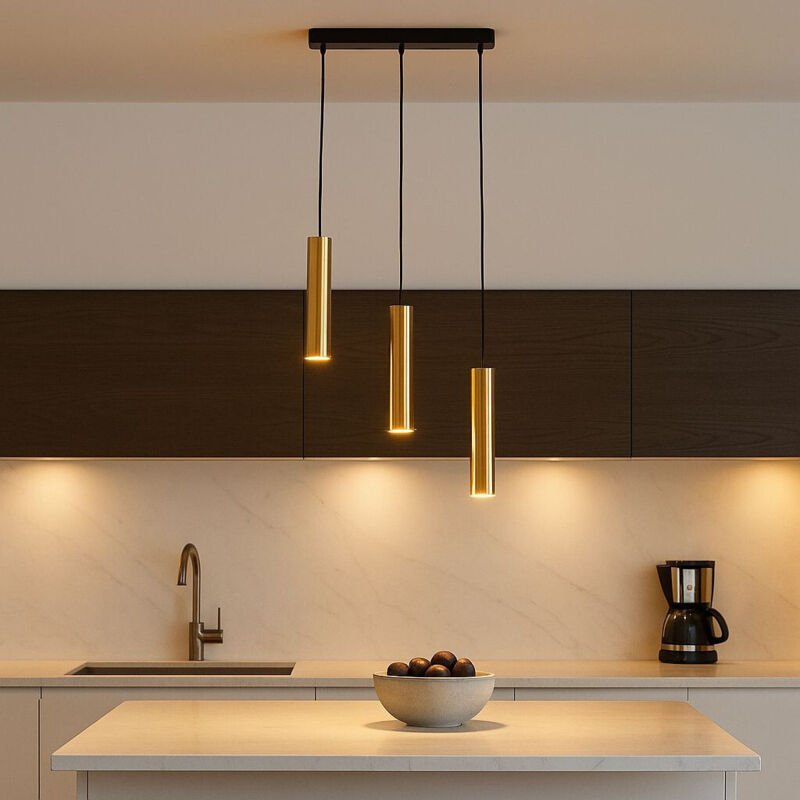 Barcelona Led - 3-flammige minimalistische Pendelleuchte bila 3, GU10