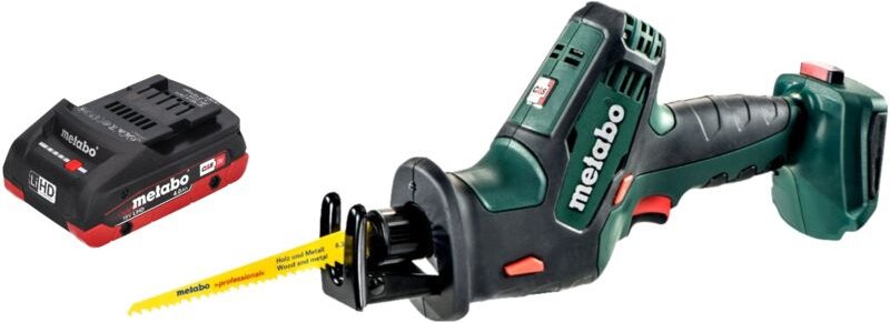 Thumbnail - Metabo - sse 18 ltx Compact Akku Reciprosäge Säbelsäge 18 v 13 mm + 1x LiHD Akku 4,0 Ah - ohne Ladegerät