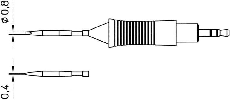 Thumbnail - RT9 Lötspitze Meißelform, gerade Spitzen-Größe 0.8 mm Inhalt 1 St. - Weller