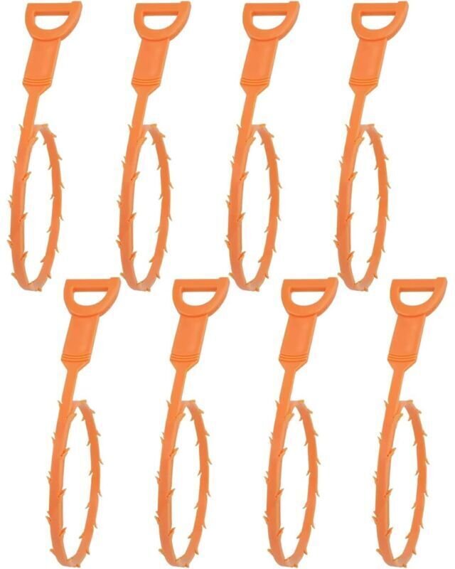8-teiliges Abflussreinigungsset, Kunststoff-Abflussreiniger, Abflussspirale, einfache Bedienung, für Spülbecken und Sani...
