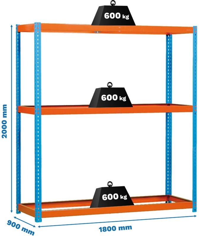 simonrack Moderne Regale in Blau und Orange Design Spanien