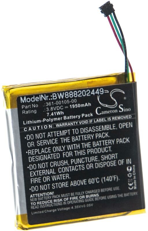 Vhbw - Akku Ersatz für Garmin 361-00105-00 für gps Fahrradcomputer Radcomputer (1950mAh, 3,8V, Li-Polymer)