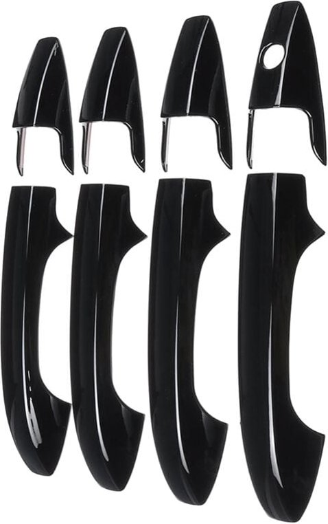 Tlily - 8Pcs Schwarz Auto Türgriff Abdeckung Trim Fangen Kappe Aufkleber Außen für-V 2007-2011