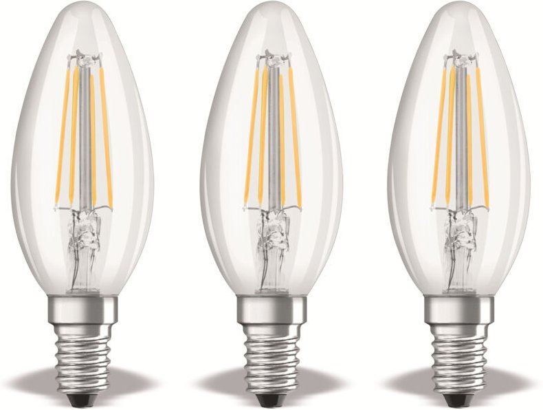 Osram - LED-Lampe base classic, B40, E14, eek: e, 4 w, 470 lm, 4000 k, 3 Stück