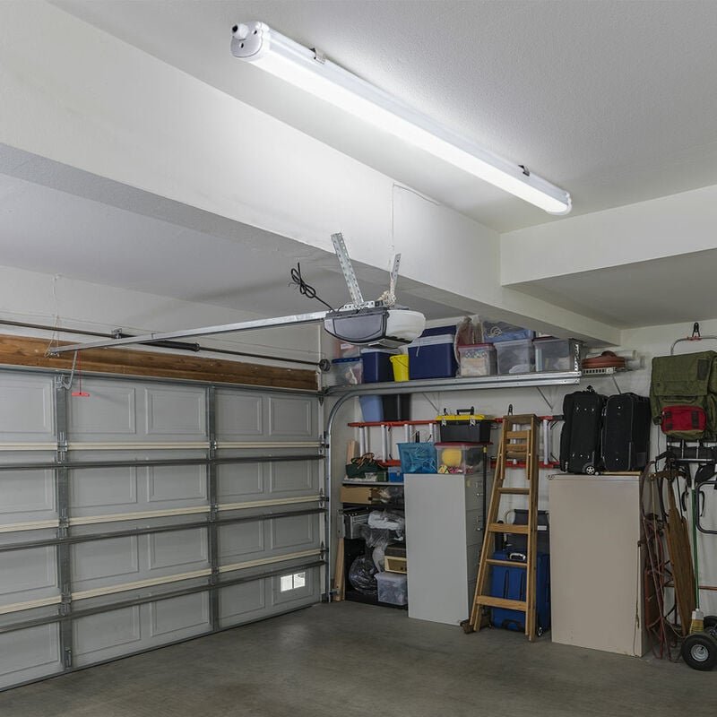 Wannenleuchte led Feuchtraumlampe weiß Werkstattleuchte Industrie IP65, Kunststoff, 1x led 48W 5760lm 4000K neutralweiß,...