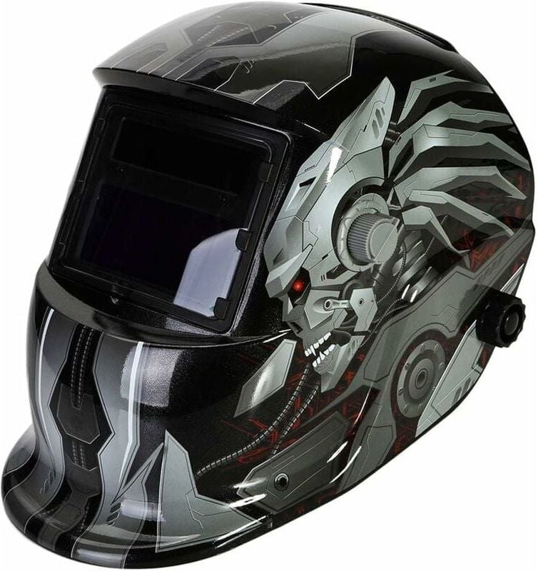 Automatik Schweißhelm Schweißhelm mit 2 Gläsern und 2 Sensoren Dimmbarer Filter din9 13 für mig tig mag Lichtbogenschwei...