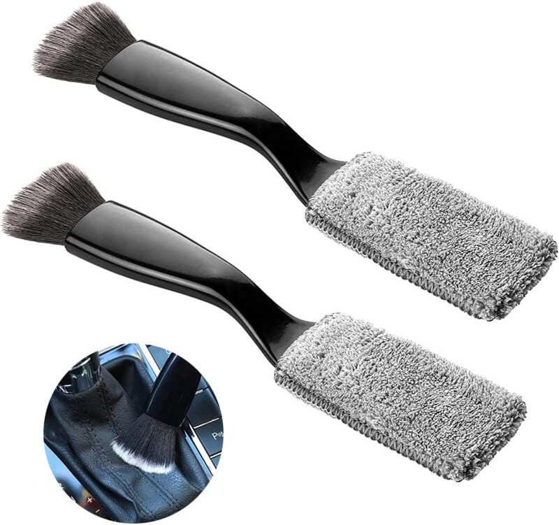 Auto-Reinigungsbürste, Auto-Innenreinigungsbürste, 2-in-1-Staubbürste für Auto-Innen- und Außenbereich