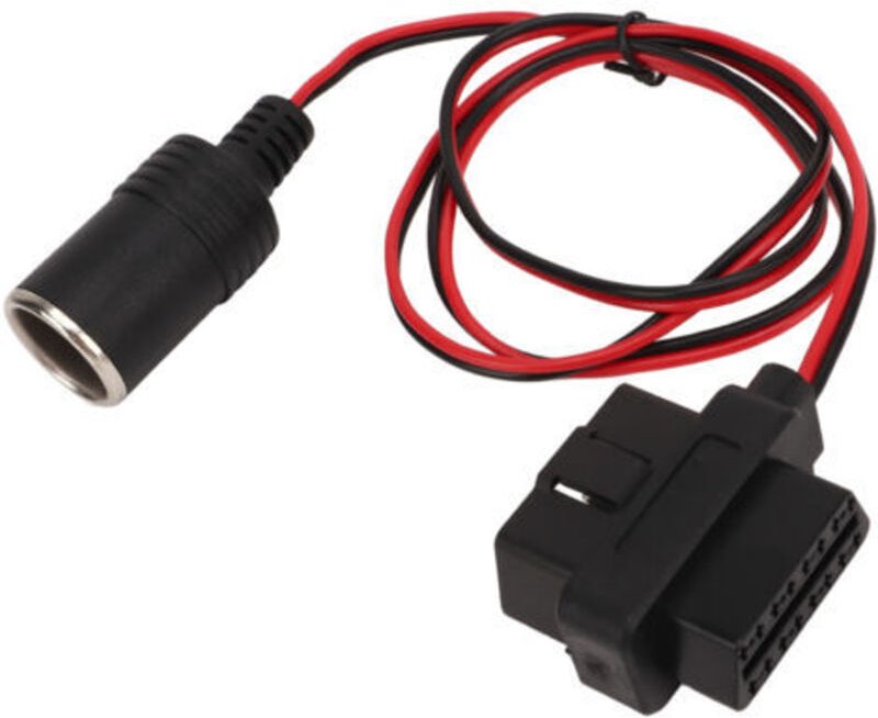 OBD2-Zigarettenanzünderstecker-Adapter, 16-poliger T-Stecker (weiblich), Stromkabel für Fahrzeuge mit OBD